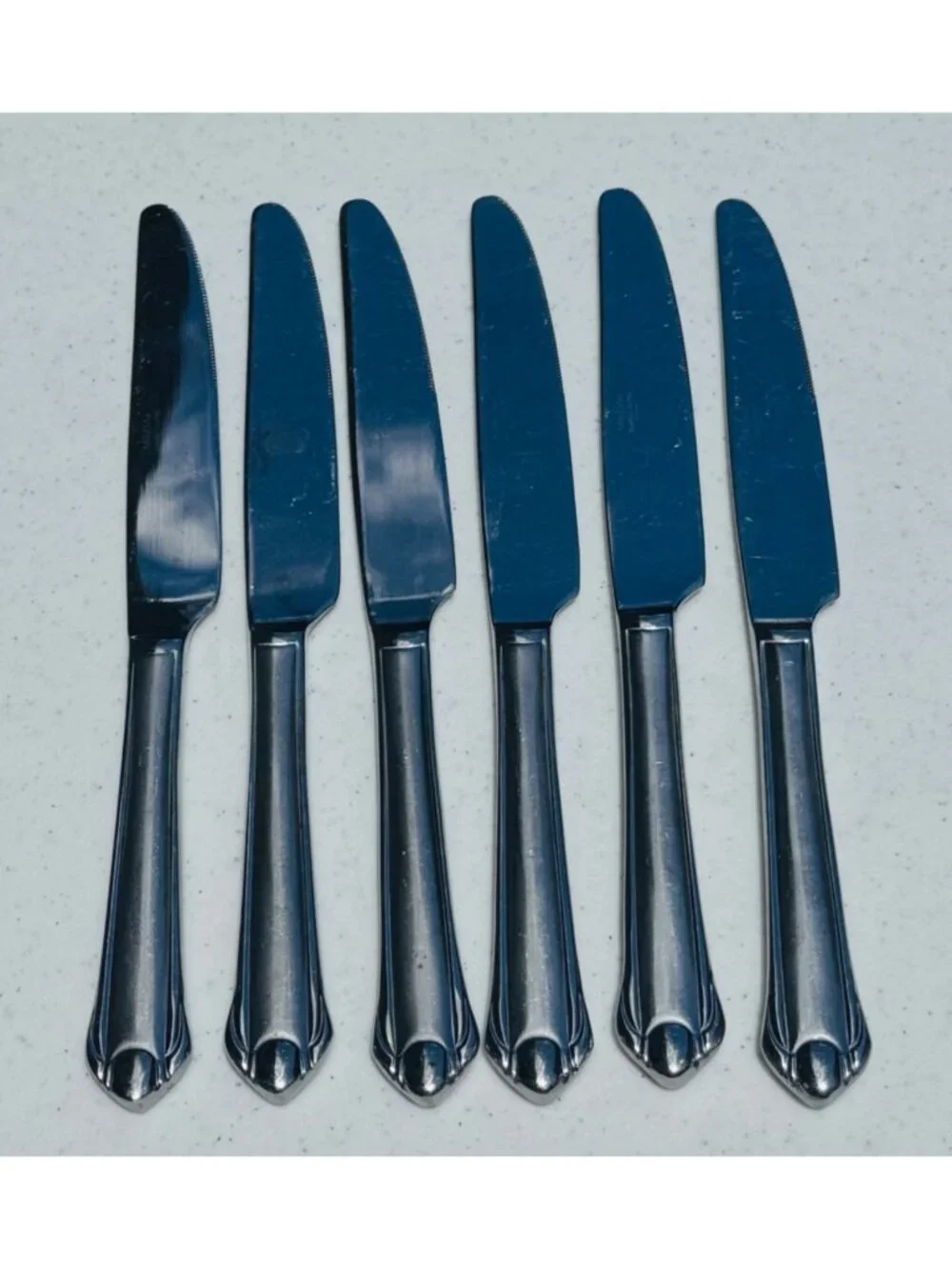 6 Mikasa CLASSICO SATIN Dinner Knives 18/0 Stainless Steel Flatware
